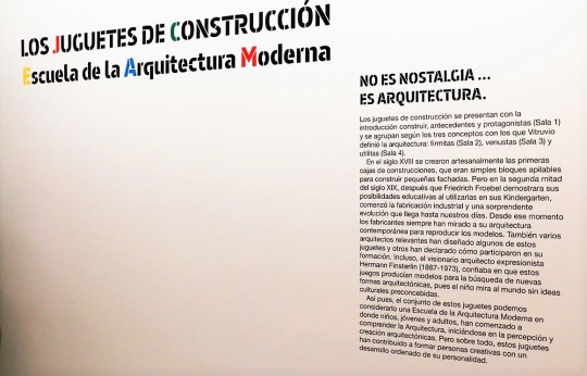 Juguetes de Construcción. Escuela de la arquitectura moderna. 19 de febrero a 15 de mayo de 2016 en el CBA.