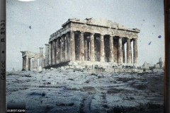 Grèce, Athènes, L'ensemble du Parthénon éclairé au soleil