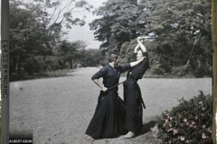 Japon, Tokyo, Diverses attitudes de l'escrime japonaise