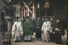 Japon, Kyoto, prêtres Shintoïste en Costume de Cérémonie