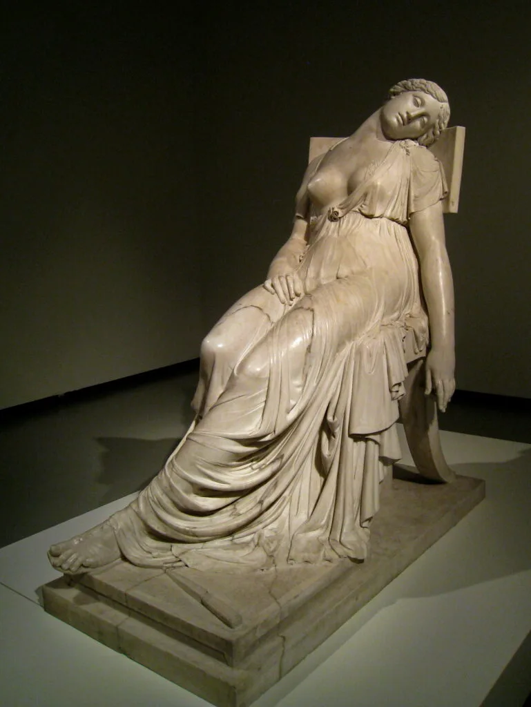 During the 16th, 17th and 18th centuries we find pictorial representations of ancient suicides, such as the death of Socrates, Cato the Younger, Seneca and, perhaps the best known, the death of Lucretia, represented by Raphael, Botticelli, Dürer, Lucas Cranach the Elder, Titian, Rubens, Artemisia Gentileschi or Rembrandt.