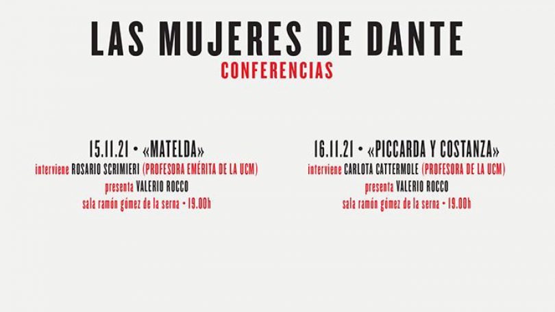 Conferencias: Las mujeres de Dante