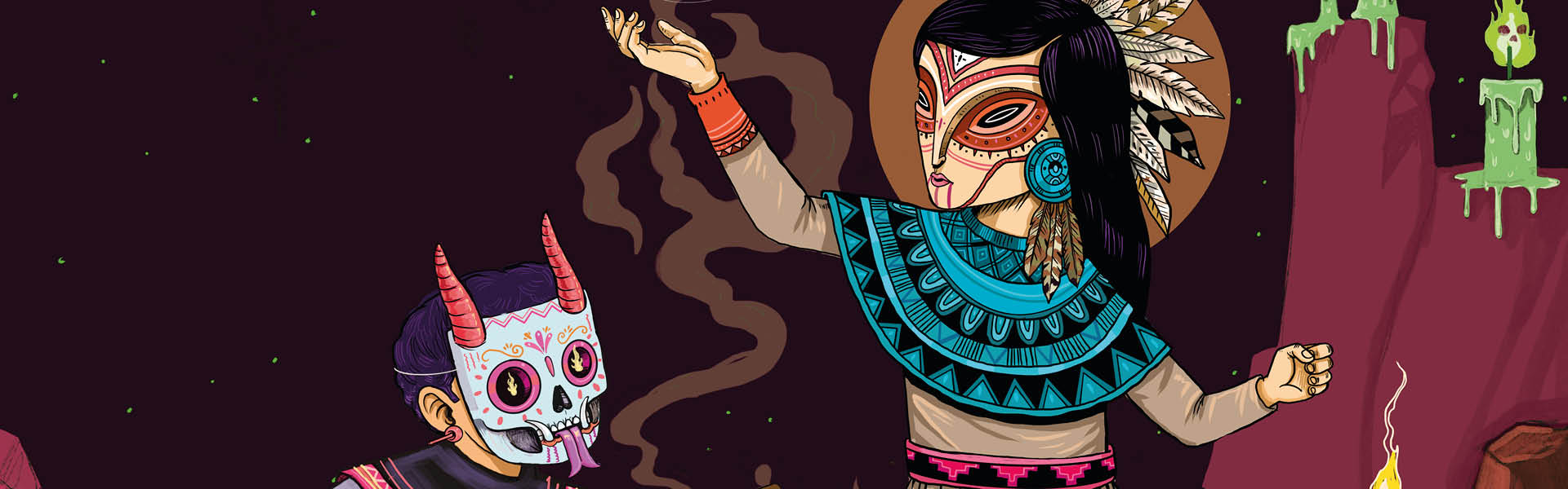 Noche de muertos y brujas